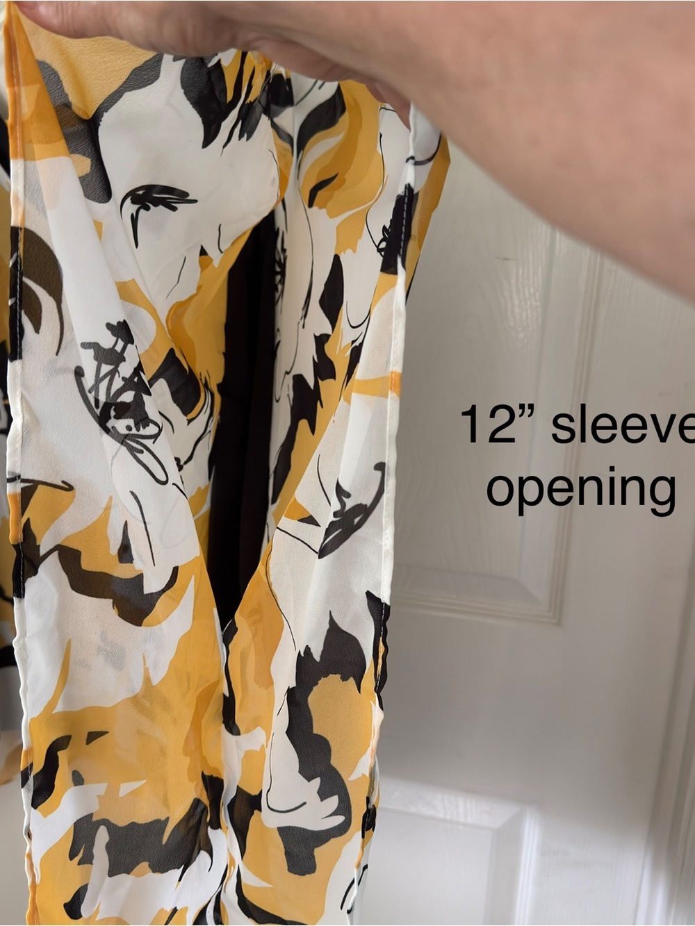 NWT NY Collection Woman 3X Yellow Floral Layered Blouse Peekaboo Shoulder - Picture 7 of 7